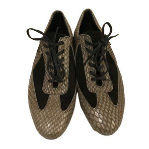 NWOT Mens Size 11 Konig Geneve Green Black Mixed Media Crocodile Dress Shoes